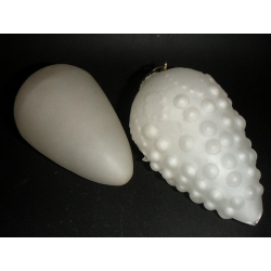 8 Bolas de cristal translúcido blanco 20 cms