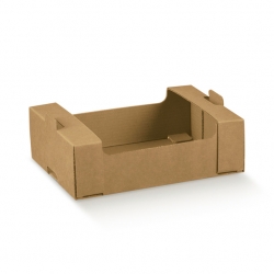 25 Basket-bandeja-cesta cartón kraft 32x22x10 cms