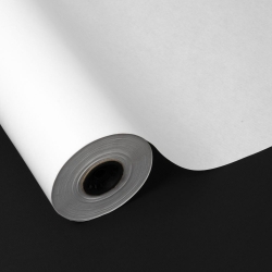 Bobina de papel de regalo, kraft verjurado blanco . 70 cm 100 mtr.