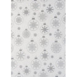 500 Hojas de papel de seda bolas navidad en color plata