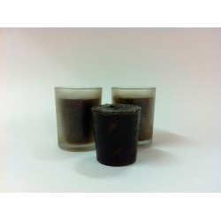 Vela toast hazelnut con vaso de cristal. C/36 uds 2