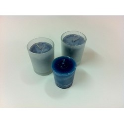 Vela chant de glace con vaso de cristal. C/6 uds 2