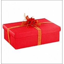 25 Cajas de regalo de cartón en color rojo. Mod. fondo+tapa, 16.5x11x4 cms