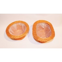 Set de 3 cestos / maceteros ábaca naranja 2