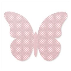 60 Mariposas lunares, rosa. Tamaños surtidos