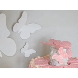 60 Mariposas lunares, rosa. Tamaños surtidos 2