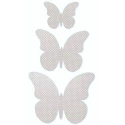 60 Mariposas lunares, gris. Tamaños surtidos 2