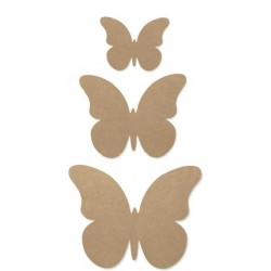 60 Mariposas lunares, kraft. Tamaños surtidos 2