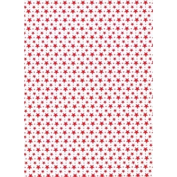 500 Hojas de papel de seda Estrellas rojas