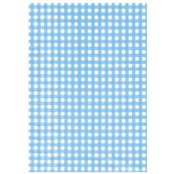 500 Hojas de papel de seda cuadros vichy azul claro