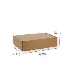 50 Cajas de cartón kraft 30X20X8 cms, para envío postal - e.commerce. 
