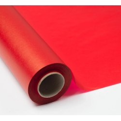 Bobina de papel de seda. Fondo rojo. 70 x 100 m