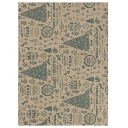BOBINA-PAPEL-REGALO-KRAFT-100-RECICLABLE-DIBUJOS NAVIDEÑOS ARBOLES