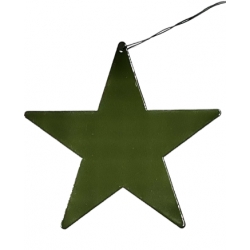 108 estrellas metal verde. 10 cms