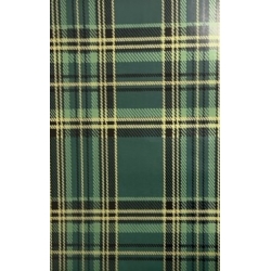 Bobina de papel cuadro escocés/tartán, fondo verde