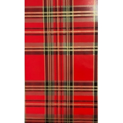 Bobina de papel cuadro escocés/tartán, fondo rojo