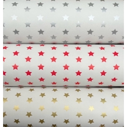Bobina de papel con estrellas. 3 colores disponibles