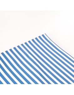 100 Hojas de papel de seda raya mini azul celeste